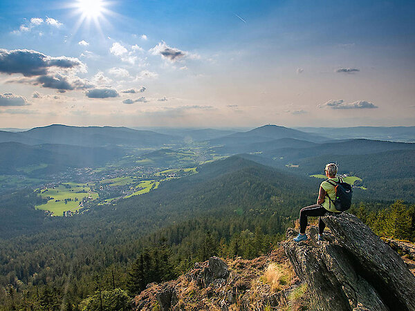 Ausblick vom Lusen im Bayerischen Wald